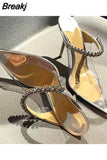 Heels Sandals Woman Summer 2023 PVC Mules Shoes Women Pumps Star Style Crystal Clear High Heels Party Slides