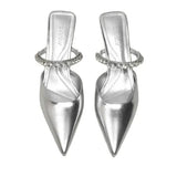 Breakj Large-Size Bag Head Half Drag Woman 2025 Summer New One-Legged Single Shoes Outside The Banquet Women's