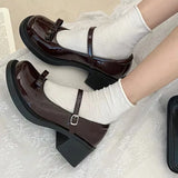 Breakj Wind Thick Sole Small Leather Shoes French Retro Mary Treasure Shoes Single Shoes 2025 Autumn Round Head JK Lefu
