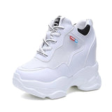 White Trendy Shoes Women High Top Sneakers Women Platform Ankle Boots Basket Femme Chaussures Femmes Height Increase