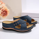 Breakj And Flat Bottom Casual Slippers Women 2025 Cross With Solid Color Large Size Shoes