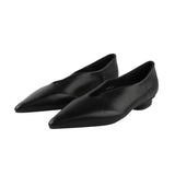 Breakj Pointed Shallow Single-Shoe Temperament Retro Early Spring Flat Bottom Casual Low Heel Thin Wedding Shoes Witch