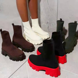 New Couple Sock Shoes Women Thick-soled Casual fly woven mesh Knitted Short Boots female Floater sneakers women