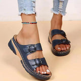 Breakj New 2025 Large-Size Sandals Fashion Slope With Car Sewing Casual Cool Drag Roman Slippers