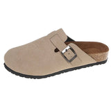Breakj Flat-Bottomed Lazy Slippers Women Wear Frosted Personality Half-Tomulator Shoes