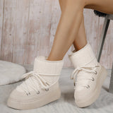 Breakj Thick-Bottomed Cross-Tie Snow Boots Women 2025 Winter New Thick To Keep Warm Leisure Cotton