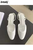 Elegant Mixed Color Slingback Sandals Women Elastic Band Back Strap Flat Ballet New Design Shoes Brand Mule Office
