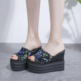 Wedges High Heels Slippers Leisure Summer Sandal Woman Shoes Women Platform Mules Slippers Slip on Outside