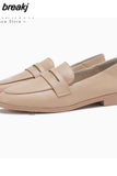 2023 New Arrival Women Flats Platforms Pointed Toe Genuine Leather Working Casual Shoes Woman Spring Summer