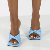Breakj Color Fine With High Heel Cool Drag Woman's Head Breathable High Heel Slippers Nightclub Hate Sky High Cool