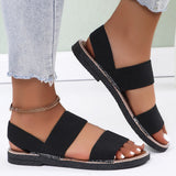 Flat-Bottomed Fairy Sandals Women 2025 New Round Head Out-And-O-Word Flat Beach Cool Slippers