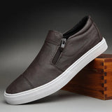Breakj 9109 Men's Casual PU Leather Shoes Youth Fashion Trend Shallow Mouth Korean Set Foot Pedal