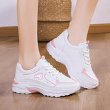 Breakj Shoes Women's Spring And Autumn New 2025 Korean Version Of The Flat Bottom Lace Casual Shoes Old Dad Shoes Running