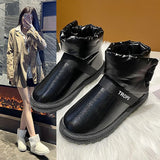Women's Winter Boots Warm Down Cloth Female Sliver Ankle Boots Warm Plush Winter Platform Shoes Women