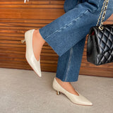 Size 33-40 Women Pumps Real Leather Sexy Solid High Heels Shoes For Women Spring Office Ladies Footwear Fashion