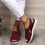 Women's Shoes Flat-Soled Sandals Summer New Flying Weaving Hot Drill Breathable Large Size Leisure Drill Sandals Large Size