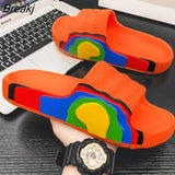 Slippers Women Thick Platform Slippers Mute EVA Soft Indoor Home Slides Non-slip Summer Beach Sandals Men Bath