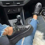 Breakj Summer New Large-Size Single-Shoe Women's New Round-Headed Leisure Thick-Soled Viscose Shoes Single