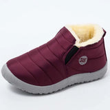 Shoes Women Slip On Waterproof Shoes Fashion Breathable Outdoor Fur Warm Winter Casual Shoes Sneakers Women Plus