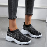 Breakj Large-Size Water Drill Elastic Socks Shoes Casual Men's And Women's Sneakers Flying Woven Lightweight