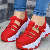 Breakj Thick-Bottomed Buckle With Casual Sandals 2025 New Thick Low Round Head Hollow Single