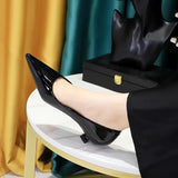 Breakj Retro Fashion Simple And Comfortable Low With Cat With Shallow Mouth Pointed Party Women's Shoes Spring And Autumn Single