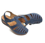 Breakj Casual Women's Slopes And New Sandals Women's Round Head Hollow Summer Buns With