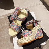 Breakj Hee Women's Sandals Fruit Pattern High Heel Sandals Women 2025 Spring And Summer New Word Fish Mouth Bow Women's