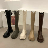 Breakj Chelsea Boots Long Barrel Knight Boots 2025 New Martin Boots Autumn Winter Women's Shoes High-Heeled Long