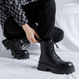 Breakj Martens Men's High Gang British Style Chelsea Boots Casual Men's Shoe Tide Boots