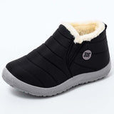 Shoes Women Slip On Waterproof Shoes Fashion Breathable Outdoor Fur Warm Winter Casual Shoes Sneakers Women Plus