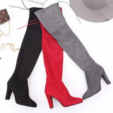 Fall / Winter 2023 Pointed, High Heel Women's Boots Fashion Zipper Thin Leg Strap Over-The-Knee Boots Elastic