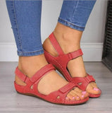 Breakj Summer New Breathable Fish Mouth Comfortable Flat Bottom Slope And Dew Magic Stick Casual Sandals 43