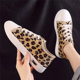 Women Classic European Stylish Leopard Spring Lace Up Shoes Lady Casual Comfort Summer Office Party Shoes Sapatos Femininas