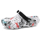 Breakj Men's Shoes 2025 New Men's One-Word Slippers Thick Bottom Wearing One Shoe Two Wear-Resistant Beach Cool Slippers Hole