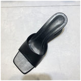 2020 New Brand Women Slipper Summer Outdoor Sandal Square High Heel Slip On Flip Flop Elegant Women Slides