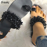 Women Shoes Summer sandals Beach Pineapple Flat Slippers Outside Slides Zapatos De Mujer Shining Crystal Ladies
