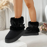 Breakj Autumn And Winter New Fashion Plus Velvet Wool Thick Middle-Capped Female Snow