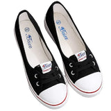 Women Casual Flats Lace up Shallow Shoes Autumn 2023 Fashion Comfortable Female Canvas Loafers Vulcanized Shoes Ladies