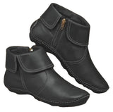 Breakj Female Round Head Artificial PU Casual Women's Leather Boots Side Zipper Martin Boots With Female Short