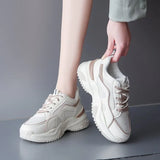 Sports Shoes 2023 Summer New Patchwork Color Breathable Running Women's Shoes Soft Sole Student Platform Old Dad