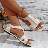 Breakj Sandals Women 2025 Summer New Round Toe Side Empty Bag Behind The Back To Wear Large-Size