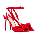 Ladies Red, Purple And Black Knotted High-Heeled Sandals Are Sold Directly To