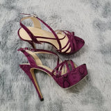 2023 NEW 14CM Open Toe Platform High Heels Snake Pattern Sandals Sexy Ankle Strap Gladiator Party Dress Women