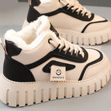 Breakj Winter New Ins Plus Velvet To Help Lao Dad Shoes Female Tide Students Leisure Small White Shoes To Increase The Thick Bottom Korean