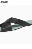 Size 33-40 Women Flats Slippers Real Leather Low Heels Summer Shoes Woman 2023 Open Toe Indoor House Slides