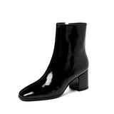 Breakj High-Heeling Women's Boots 2025 Autumn And Winter New Fashion Short Boots Comfortable Coarse Side Zipper Round Head Lady Martin