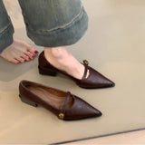 Breakj Version Of The Sharp-Pointed Thick Heel High Heels Women 2025 Spring New Evening Wind Commute With Shallow Single