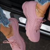 Women's Breathable Shoes Sneakers 2021 New Mesh Lace-up Fashion Women's Casual Shoes Outdoor Running Sneakers Vulcanized