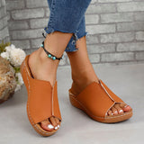 2024 Summer New Slope Heel Thick Soles Large Size Casual Fashion Simple Thick Soles For Women's